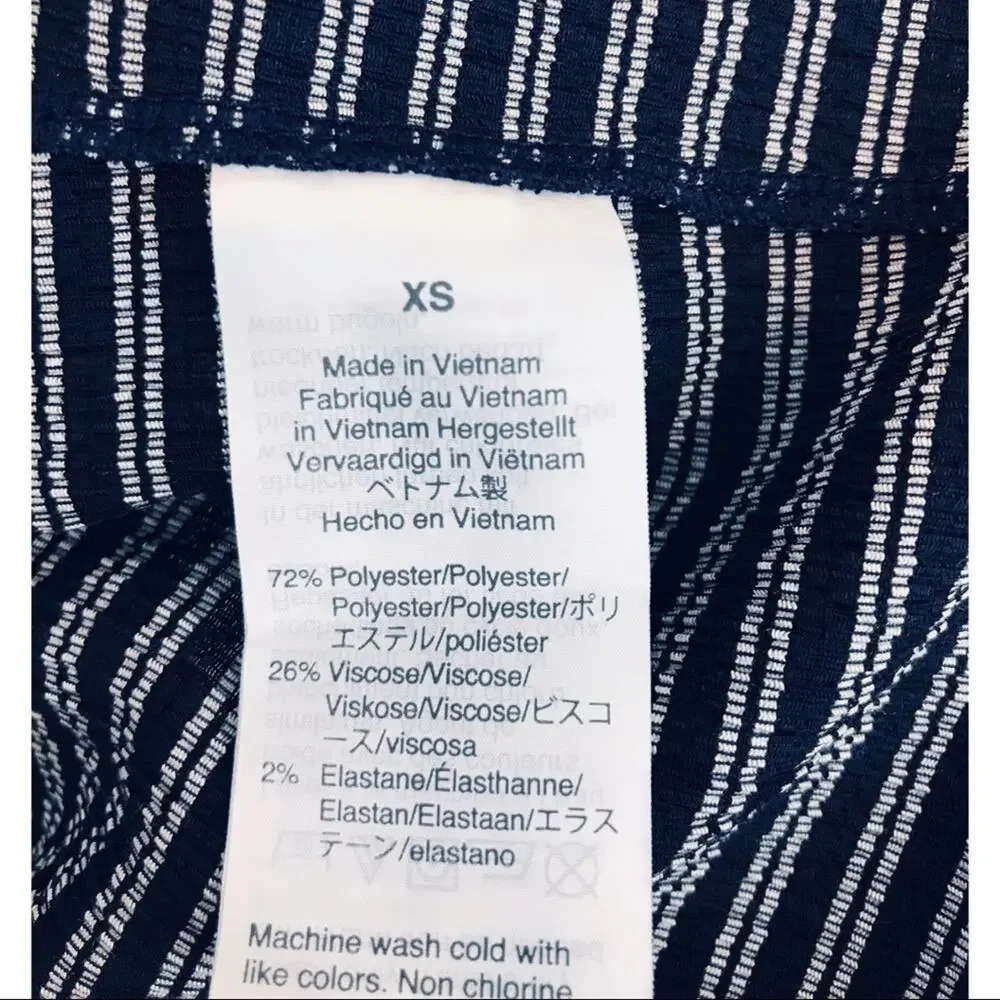Madewell Texture & Thread Navy Stripe Peasant Top - Picture 13 of 13